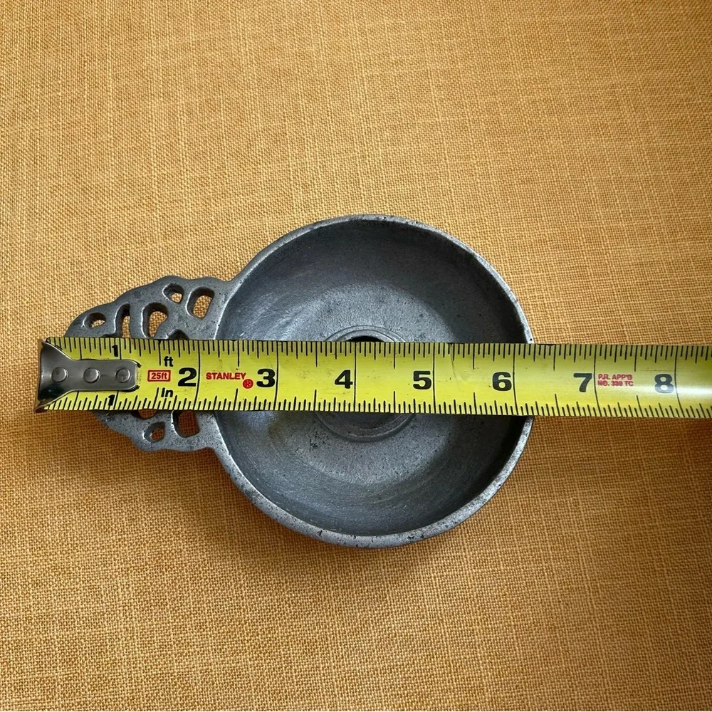 Vintage Porringer Style Pewter Candle Holders colonial Americana